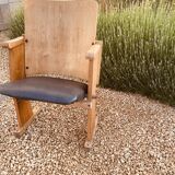1920 cinema chair made of wood and skai
