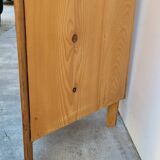 Encoignure armoire d'angle vitré en merisier ancienne 1900s