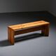 Solid pine bench, Les Arcs, circa 1973