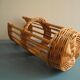 vintage wicker bread rack basket