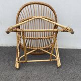 Rattan basket armchair