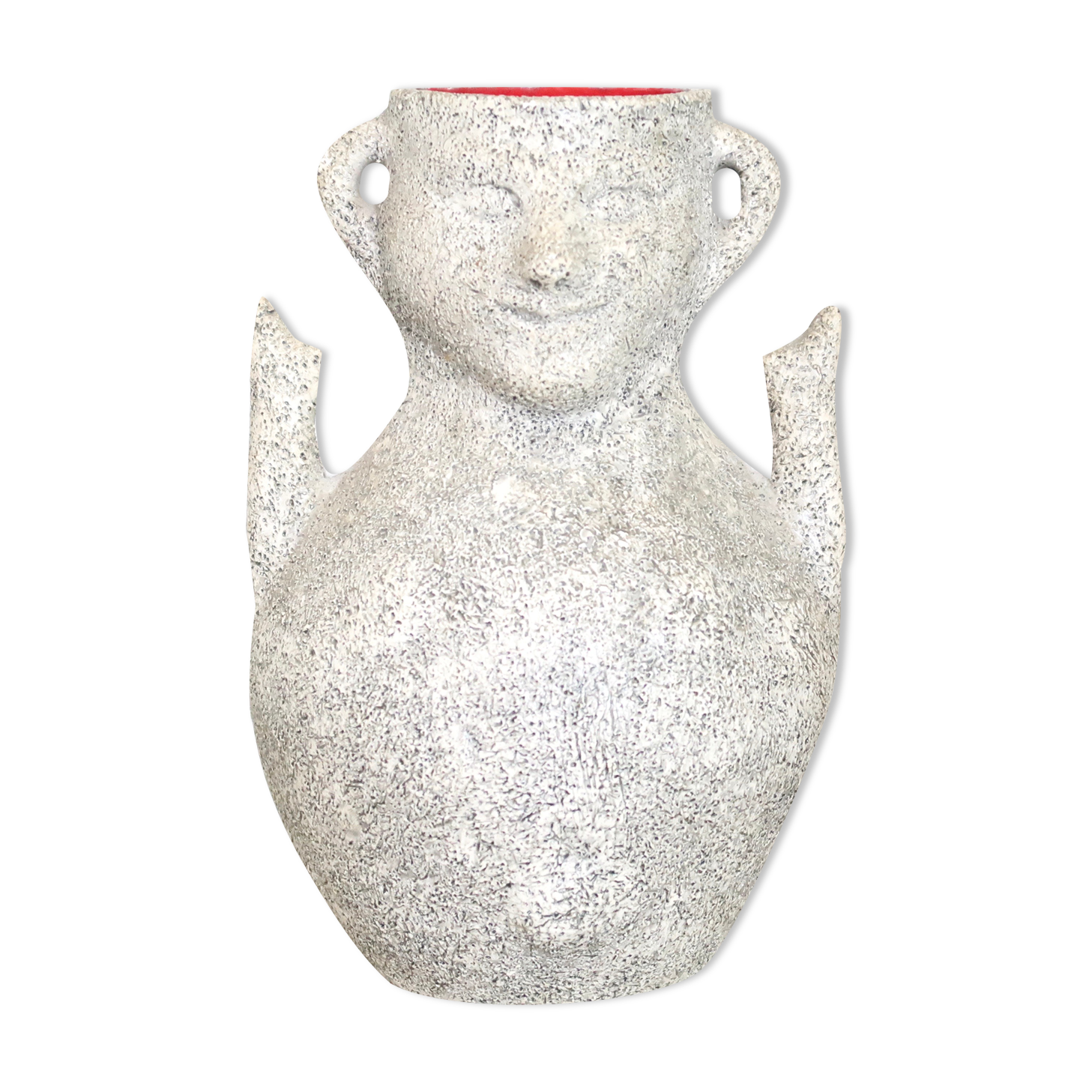 Anthropomorphic ceramic vase by Francis Triay, 60s