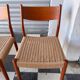 Set of 6 Fristho chairs in teak and rope.