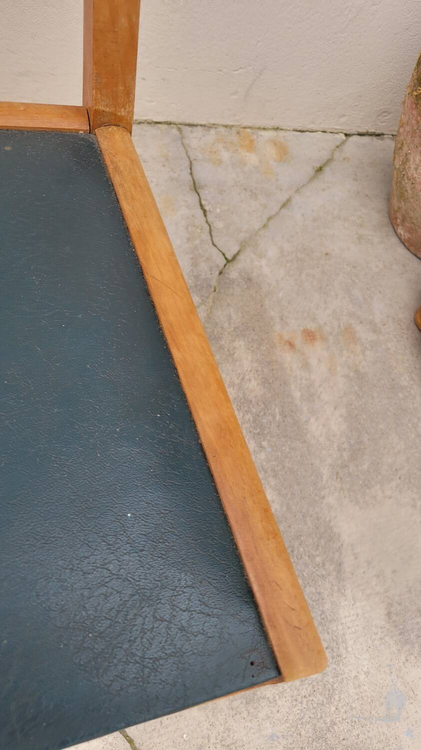 Series of 3 vintage chairs with compass legs - 1950s