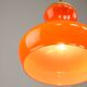 Suspension italienne vintage en verre orange et laiton