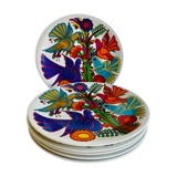 Set of 6 Villeroy & Boch Acapulco plates, 1970s