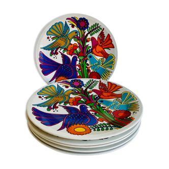 Set of 6 Villeroy & Boch Acapulco plates, 1970s