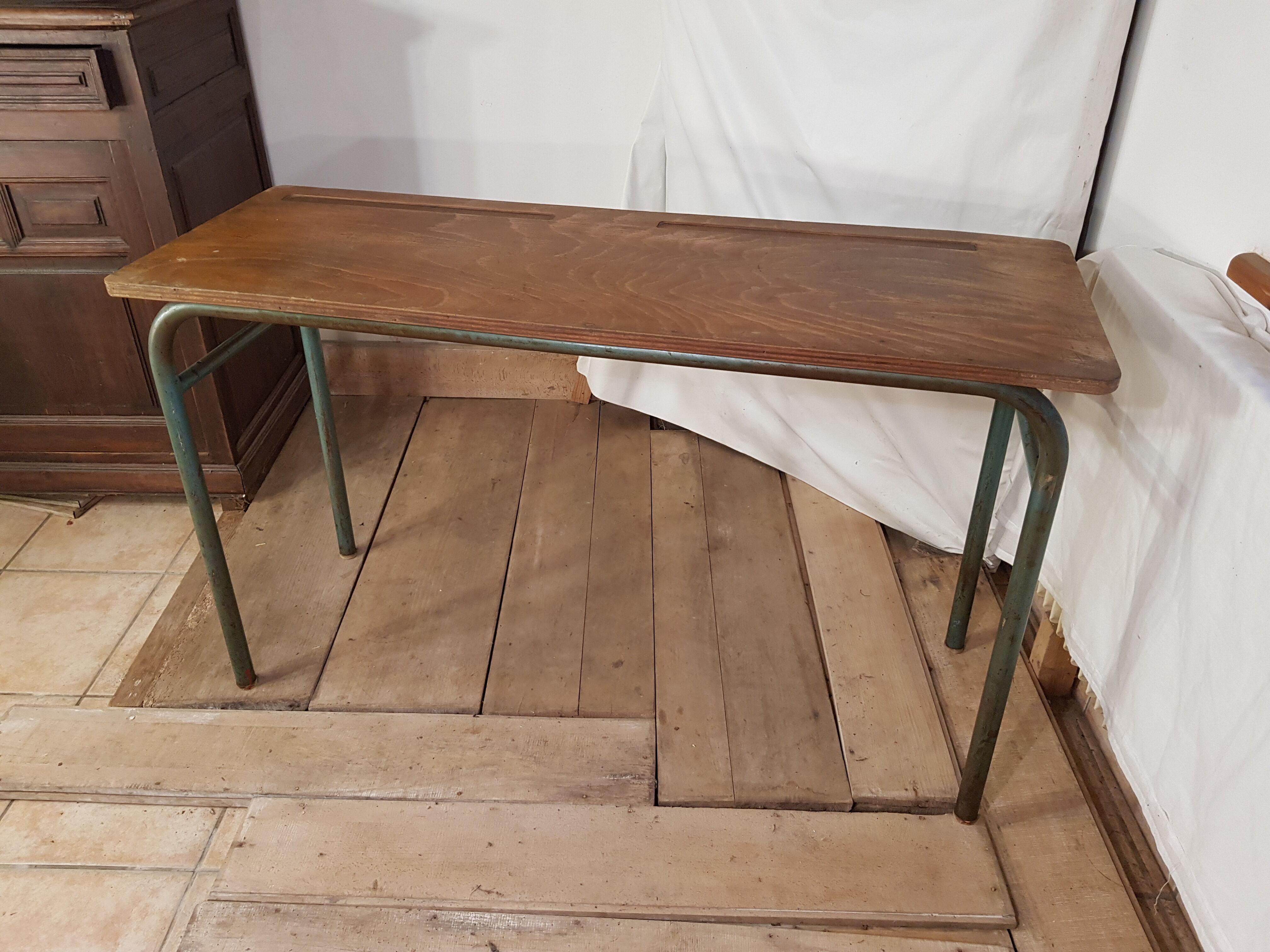 Table desk double school desk 1960