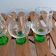 Green stemmed liqueur glass