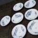 10 old deep plates made of ironstone with floral decoration