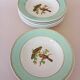 8 soup plates Fenal Badonviller "Birds" vintage 1950s