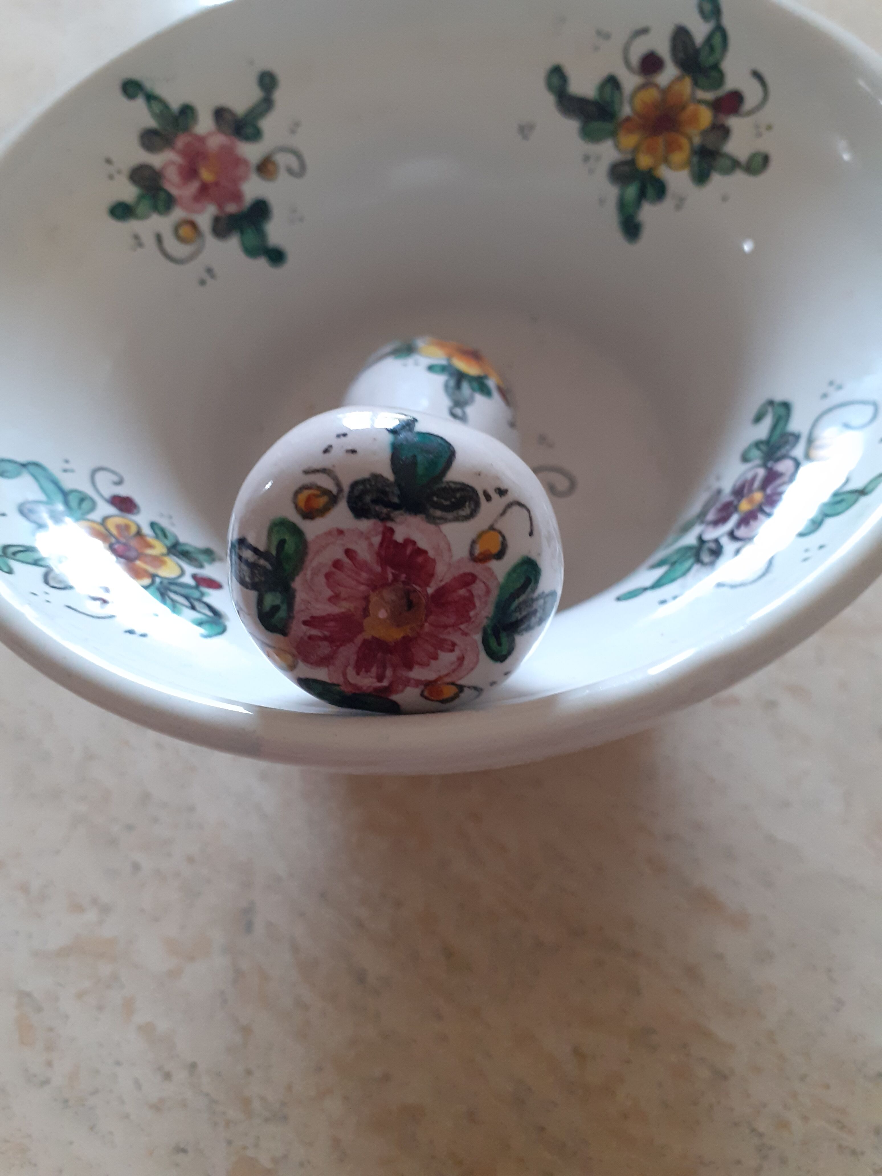 Italian earthenware mortar bowl Biagioli Gubblo