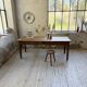 Pine and oak + walnut farmhouse table 1950