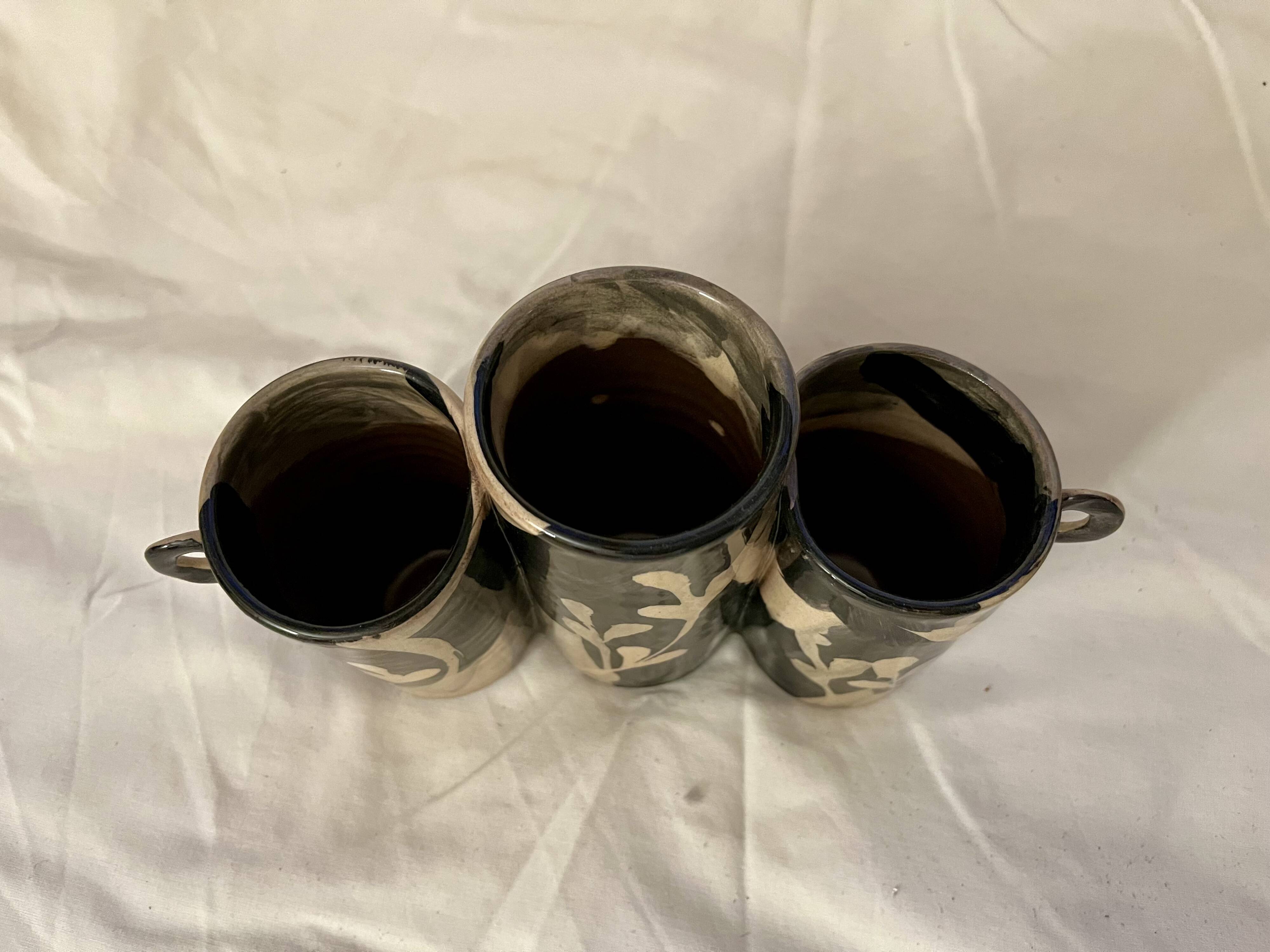 Small triple ceramic vase