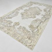 Tapis Persan Vintage Crème Fait Main, Élégance Florale Classique, 194x328
