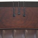 Art Deco armchair with dark brown leather