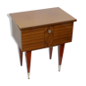 Bedside table 1950/1960 in varnished wood