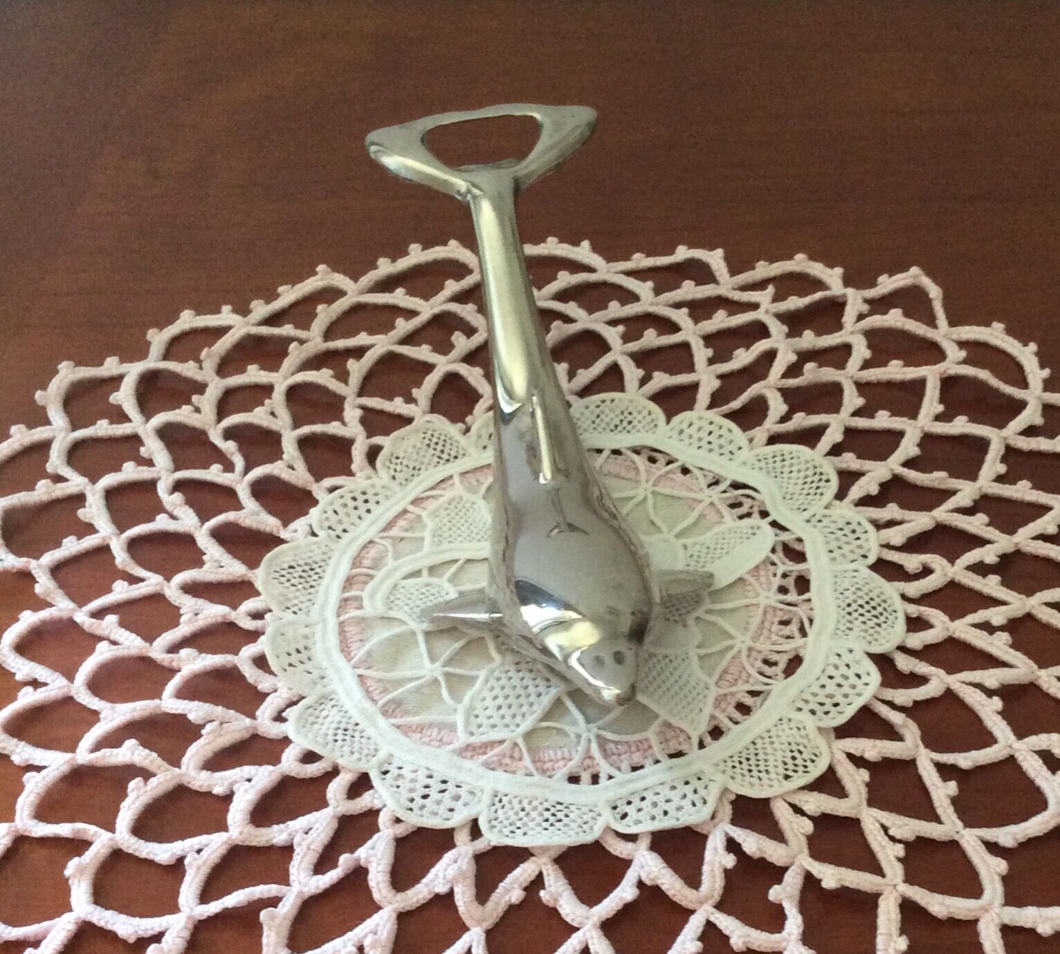 Bottle opener and bottle opener silver metal - vintage