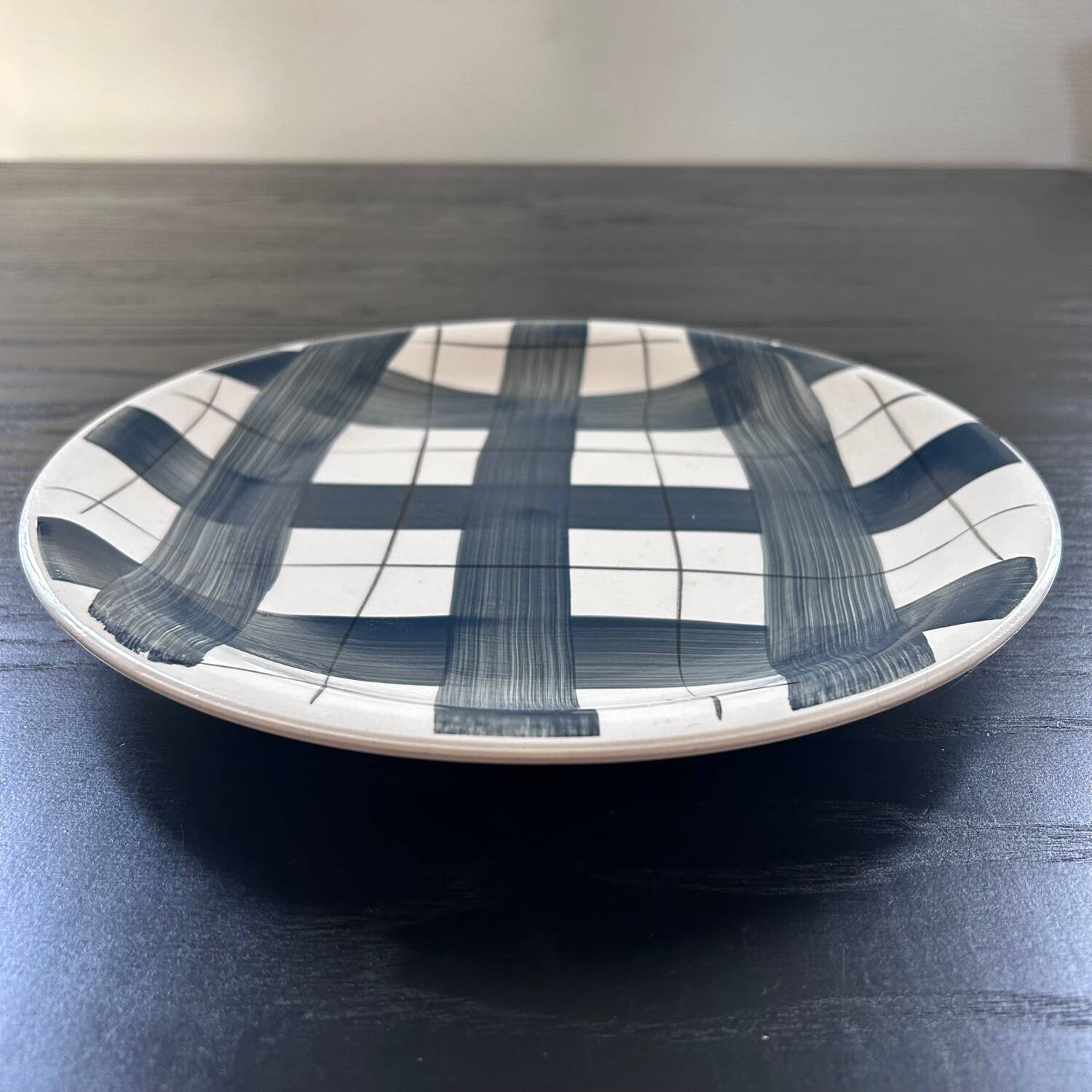 Black and white checkered dish
