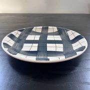 Black and white checkered dish