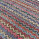 Tapis kilim vintage multicolore à motifs zigzag géométriques, 184x274 cm