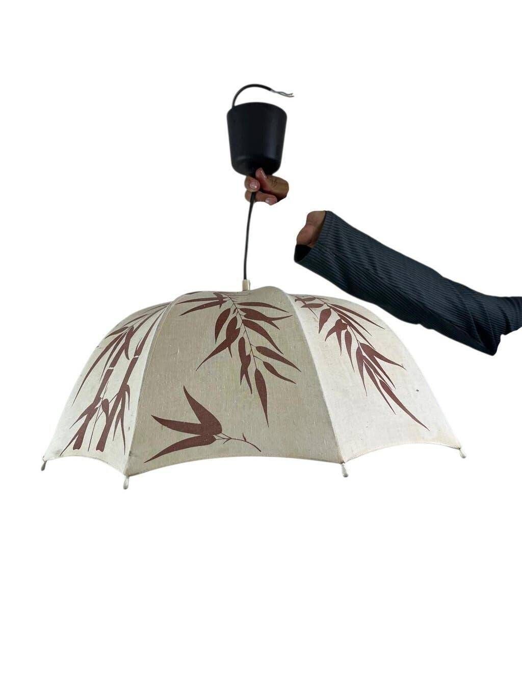 Vintage botanical pendant/light from the 1970s.