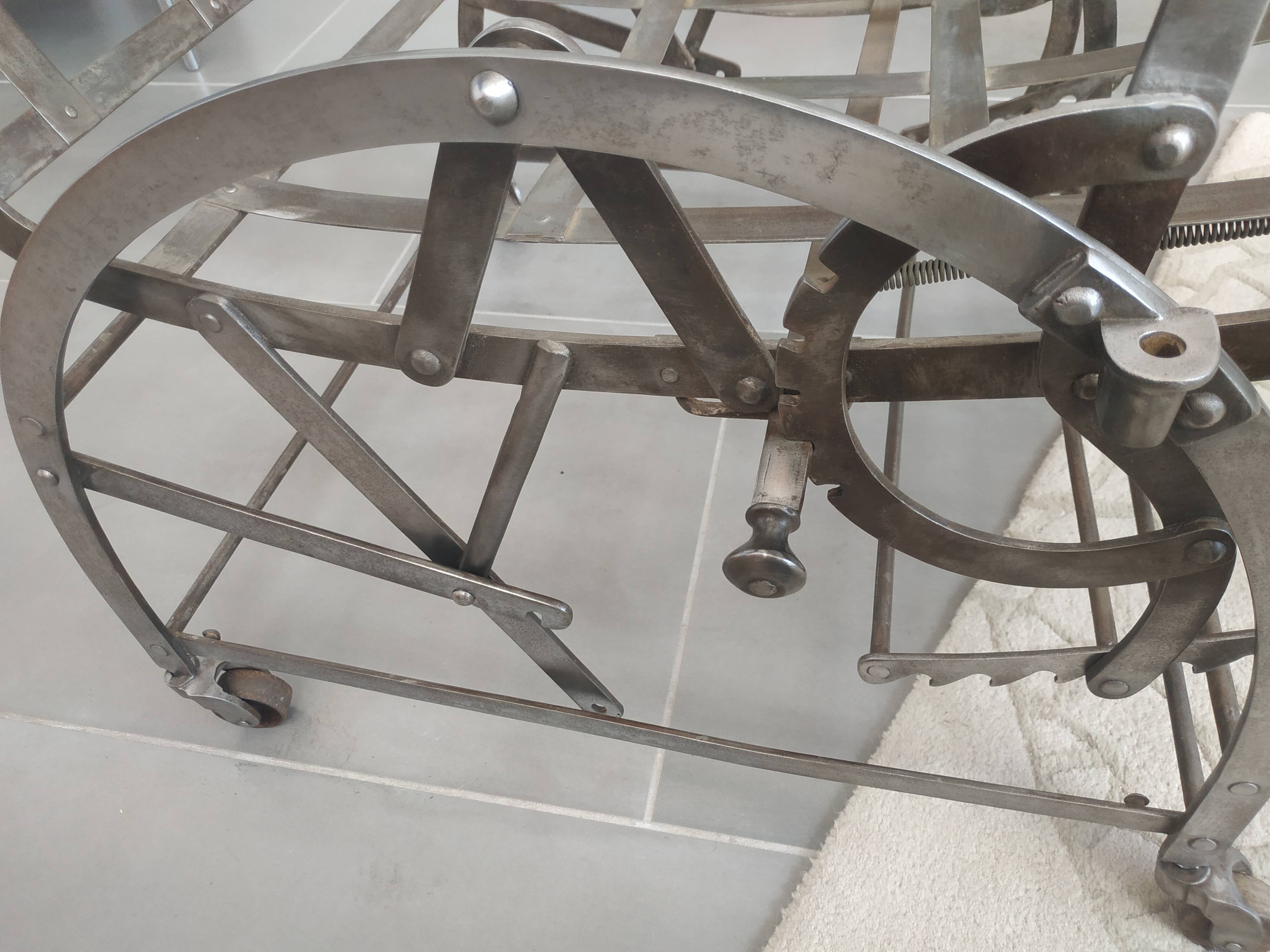 Wilson adjustable deck chair produced in 1871.