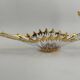 Old Bayel golden crystal vase or fruit bowl