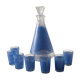 Blue honeycomb decor liqueur service-BVB France-vintage