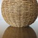 Ball lamp in rope, rattan, ceramic and brass 70s
