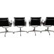 Set of 4 Vitra EA 108 chairs, black hopsak