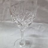 8 Bohemian crystal stemmed glasses