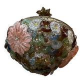 Plafonnier lustre vénitien en verre Murano Barovier & Toso Flowers