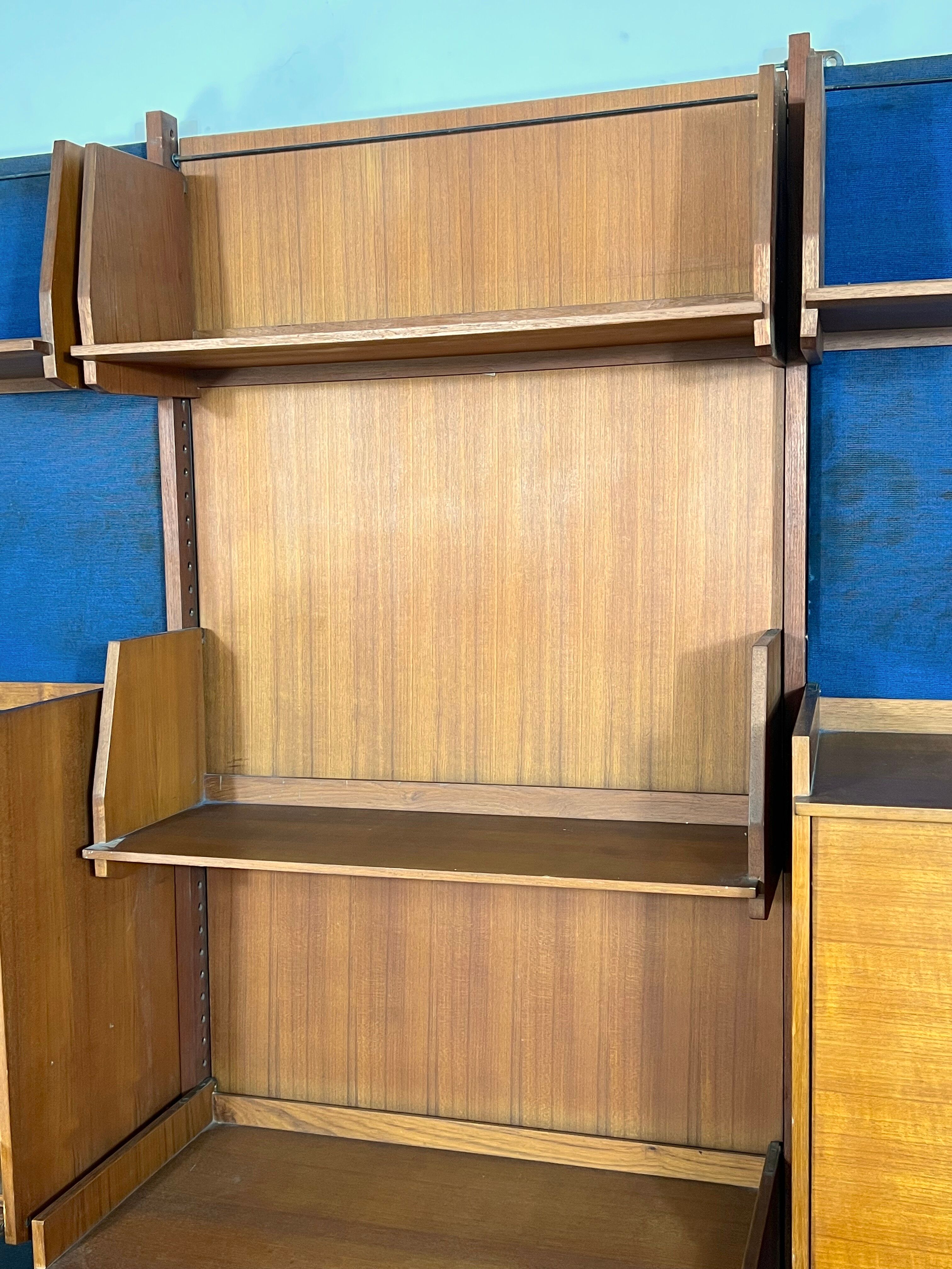 Mid-Century Modern modular wood bookcase from 50s