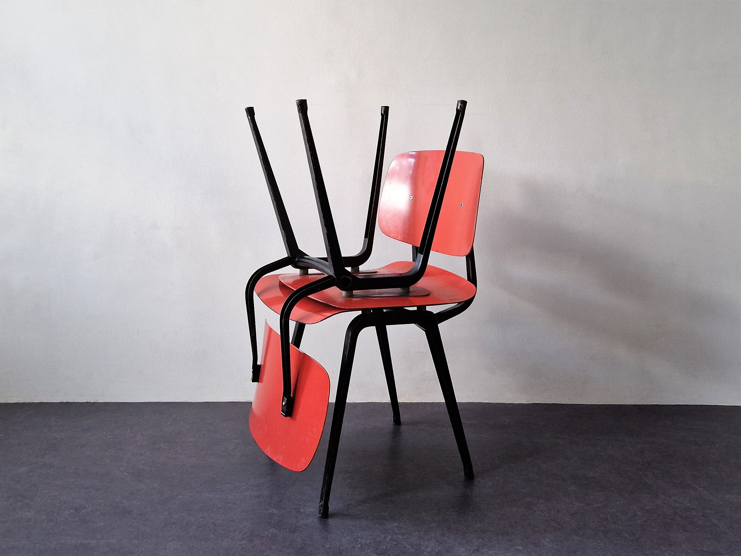 6 Revolt chairs by Friso Kramer for Ahrend De Cirkel, the Netherlands, 1956