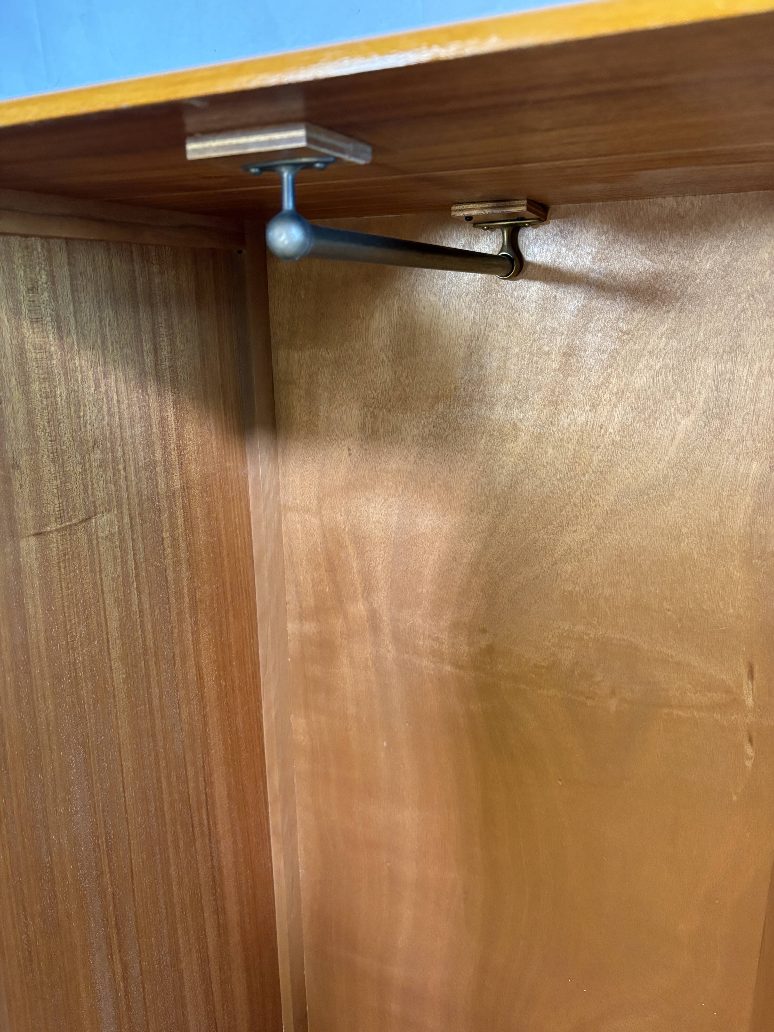 Mid Century Retro Teak Gentleman’s / Bachelor Wardrobe by Remploy 1960