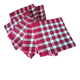 6 Serviettes de table en coton rouge et blanc  Vintage