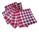 6 Serviettes de table en coton rouge et blanc  Vintage