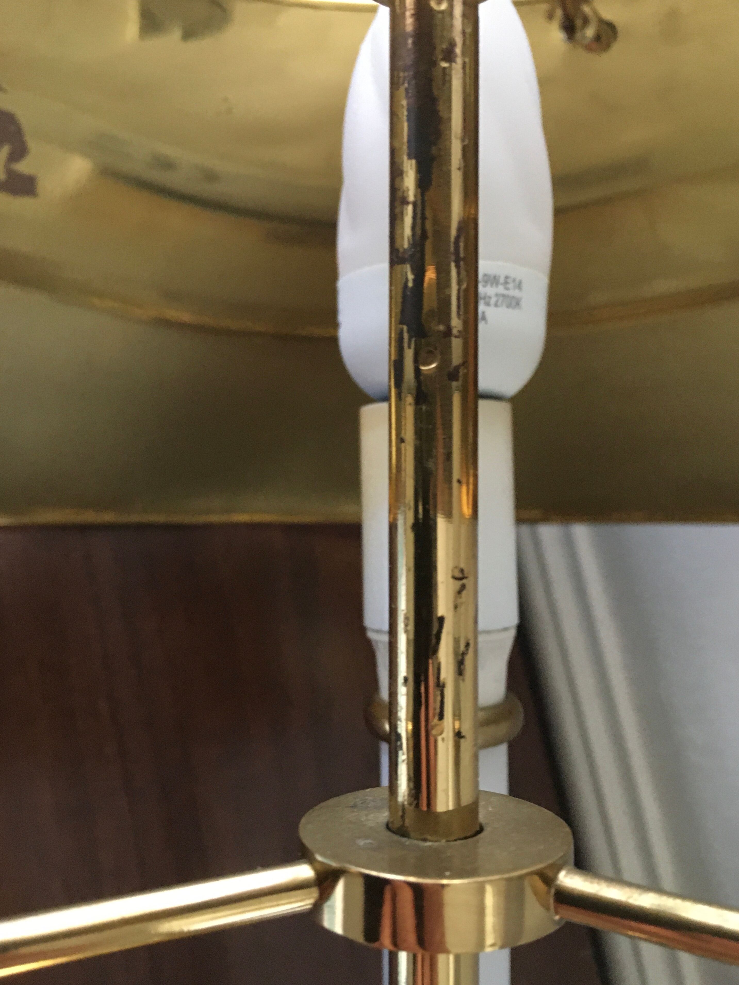 Golden bronze hot water lamp