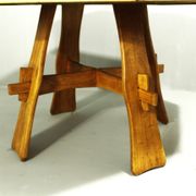 Table de jardin en teck brutaliste, années 1970