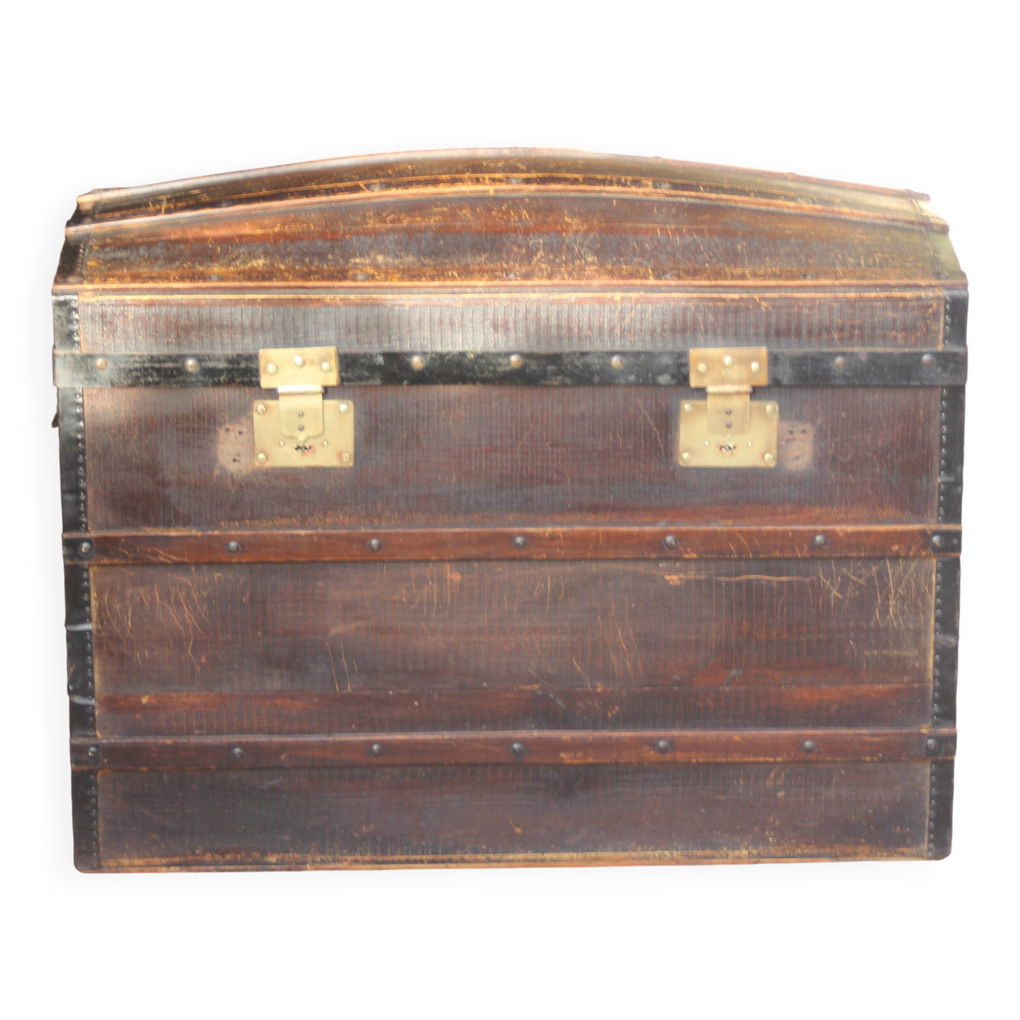 Large antique curved trunk