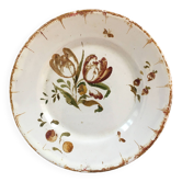 Antique plate with floral decoration