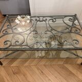 Wrought iron coffee table – Old Parisian balcony railing