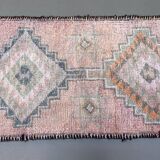 Vintage Turkish  Tribal Runner 460x83 cm veg dye wool rug tribal, handmade