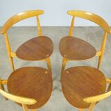 FRITZ HANSEN / “heart” dining chairs, FH4103 / Hans J. Wegner / Denmark 50s