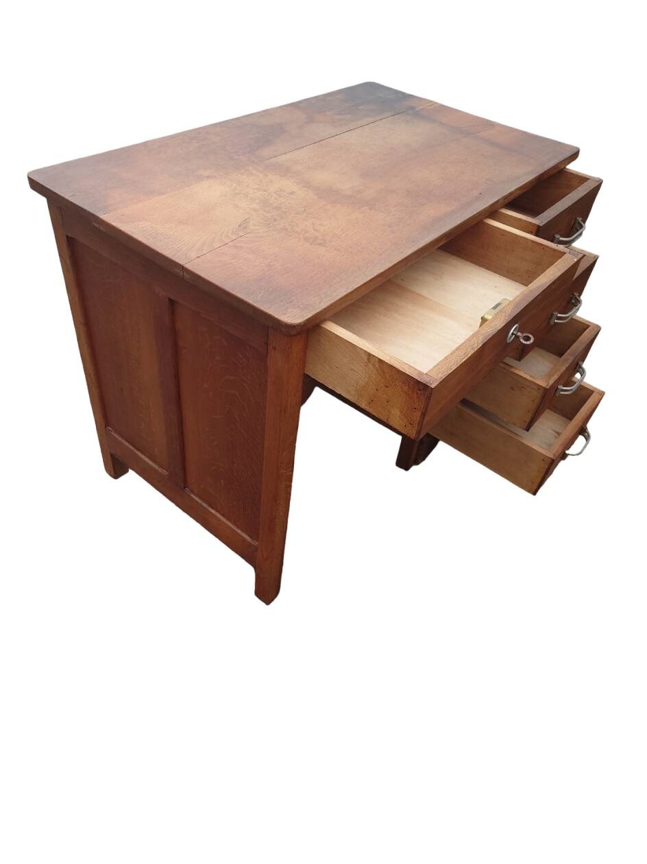 Solid oak sales desk, 1930