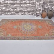 Orange Anatolian Vintage Turkish Rug sku 734