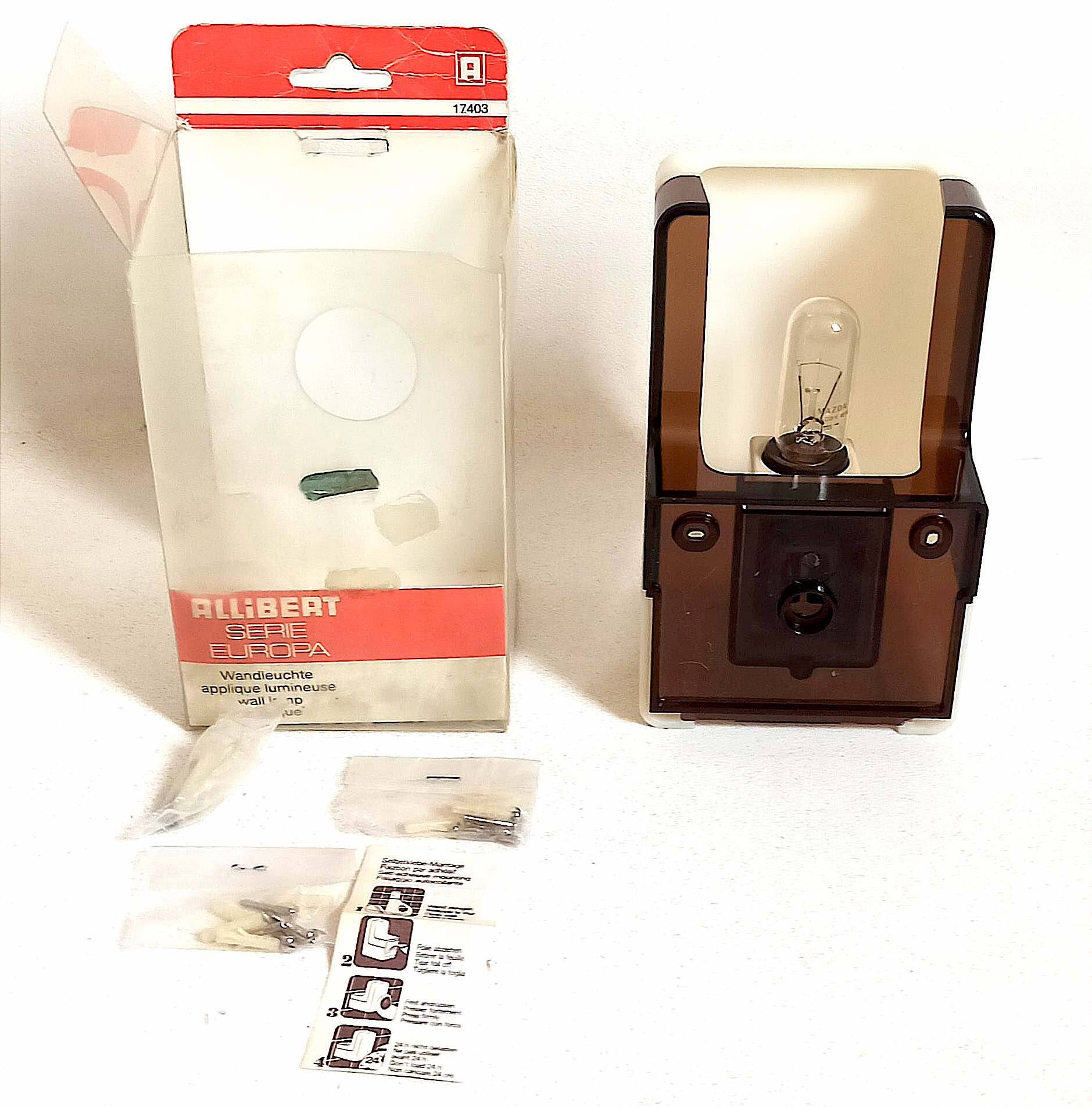 Allibert wall light from the 70s, height 18.5 cm