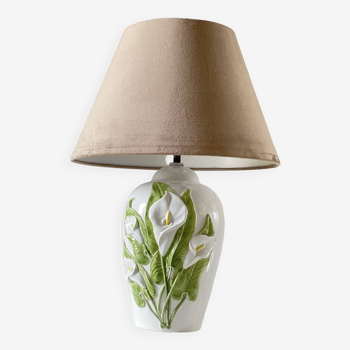 lampe céramique italienne fleurs d’arum