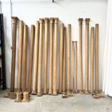 Set of solid oak columns and half-columns